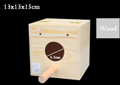 Parrot Parakeet Wooden Bird Breeding Box Eco-friendly Protect Eggs Incubator Warm Bird Nest For All Mini Birds Cage Accessories: for Muniao