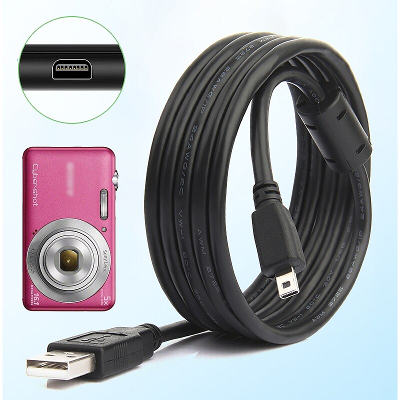 USB Cable Camera Transfer Data Sync Charging Cord Compatible with Sony Digital Camera CyberShot DSC-H200 H300 DSC-W710 W830 W370