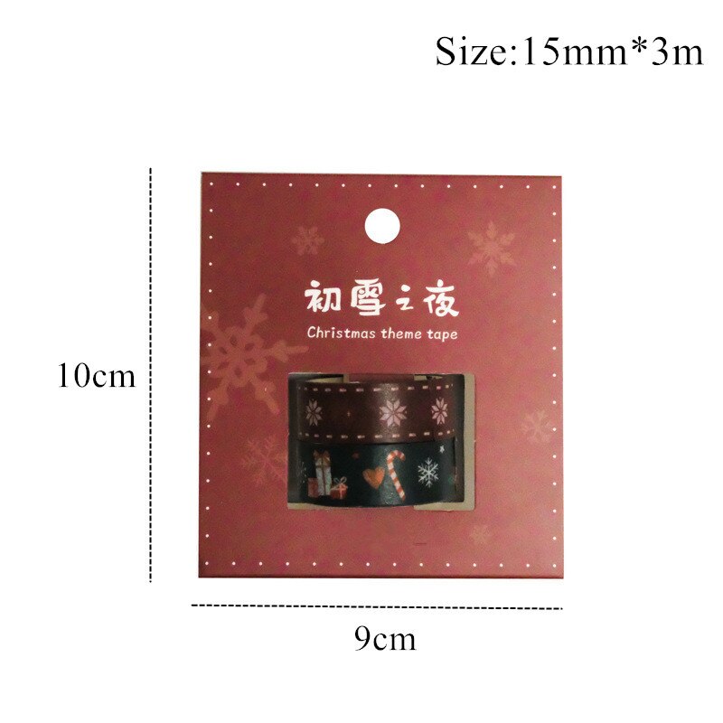2 stücke Frohe Weihnachten Maskierung Washi Band einstellen Festival Dekorative Klebeband Decora Diy Scrapbooking Aufkleber Etikett Schreibwaren