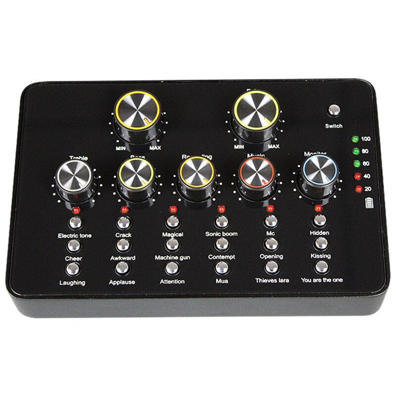 V10 Separate Sound Card Mobile Phone Computer Karaoke Anchor Live Broadcast Device Supports Headset