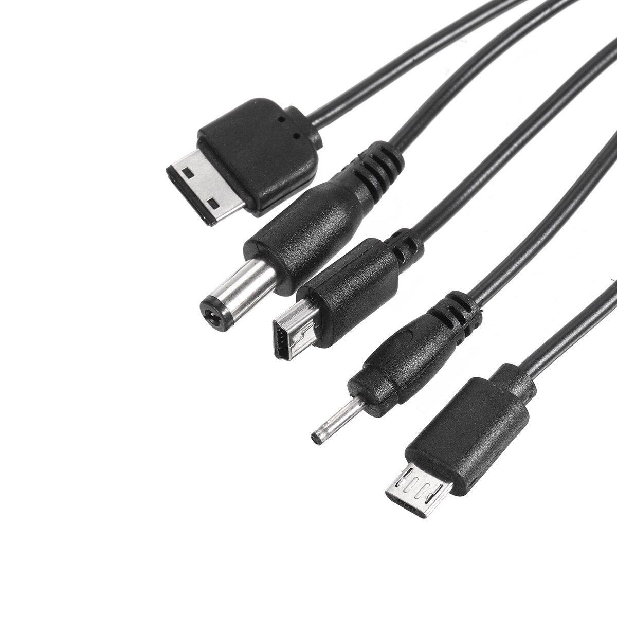 6W 6V Glass Polysilicon Solar Panel Cell With 5-in-1 Cable Outdoor Portable Photovoltaic Cell for Battery Charger Solar System