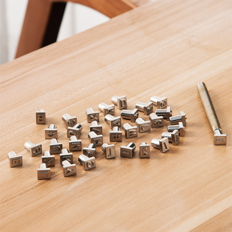 1Set Poterie Presse Timbre Embosseur, Anglais Lettres et Chiffres Poinçon 36 Manuel Joint Moule D&#39;impression Ensemble