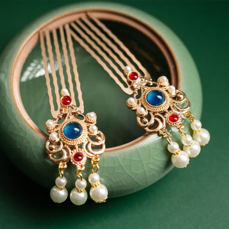 Vintage Haar Kam Haaraccessoires Voor Vrouwen Chinese Hanfu Haarspeld