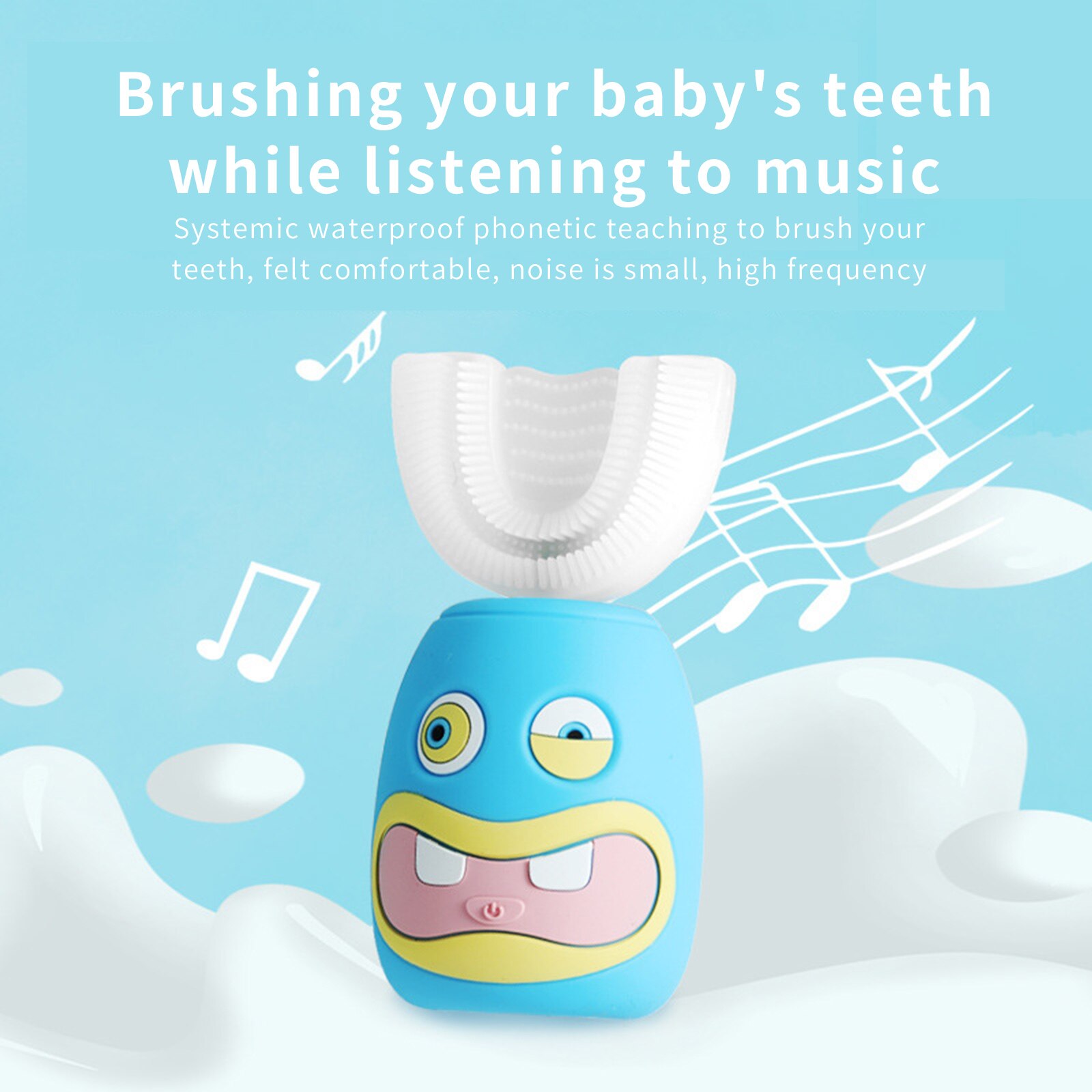Brosse à dents électrique sonique automatique et intelligente pour enfants, brosse à dents saine et Durable, à 360 degrés, pour salle de bain, lumière bleue et blanche