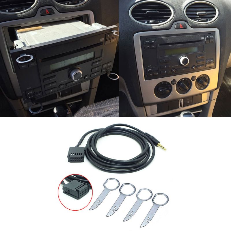 6000CD AUX-IN Wire Adapter Car Stereo 6000-CD AUX CABLE For Ford Fiesta Focus 6000