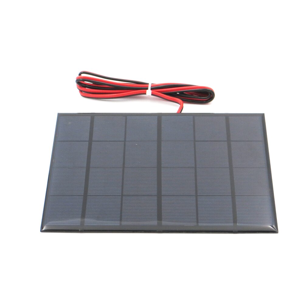 6V 3.5Watt met 100cm verlengen kabel Zonnepaneel Polykristallijn Silicium DIY Battery Charger Module Mini Solar Cell draad speelgoed