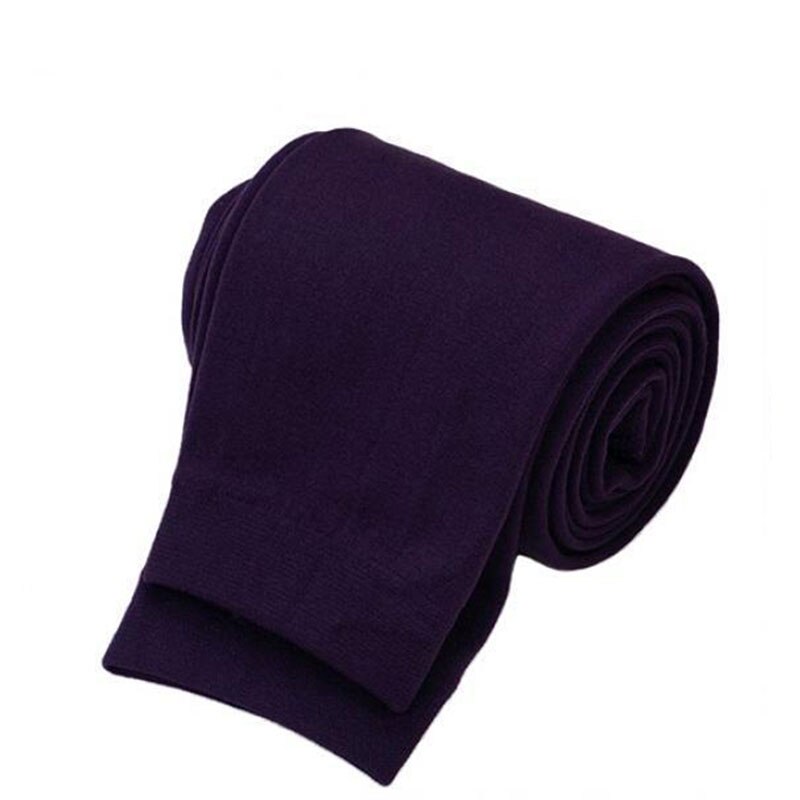 Leggins gruesos de terciopelo para mujer, leggins a la altura del tobillo para mantener el calor, Color sólido, cintura alta, Leggings de talla grande, ropa barata de China: Púrpura
