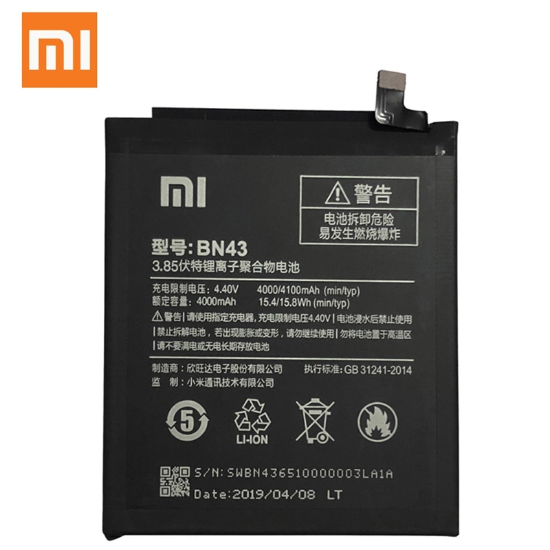 XiaoMi Original Replacement Battery For Xiaomi Note 3 4 4X 5 5A Pro Mi5 Mi 5X MI5S Redmi 3 3S 3X 4X 4A 5A 3 pro 5 Plus Batterie