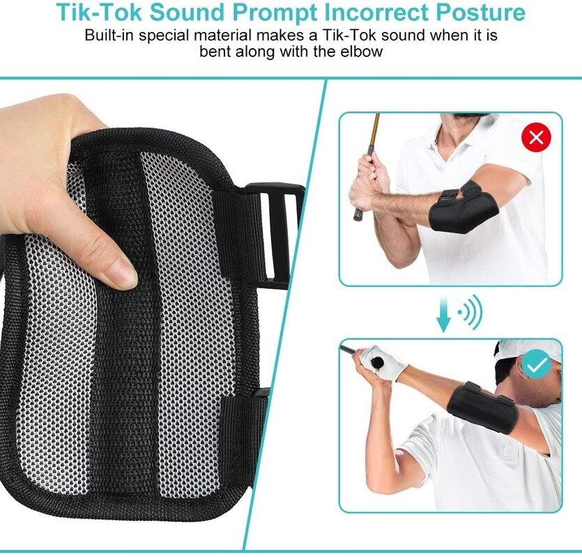 Golf Swing Training Aid Elbow Straight Arm Golf Training Aid Posture Correction Brace of Golf Swing for Beginners Training
