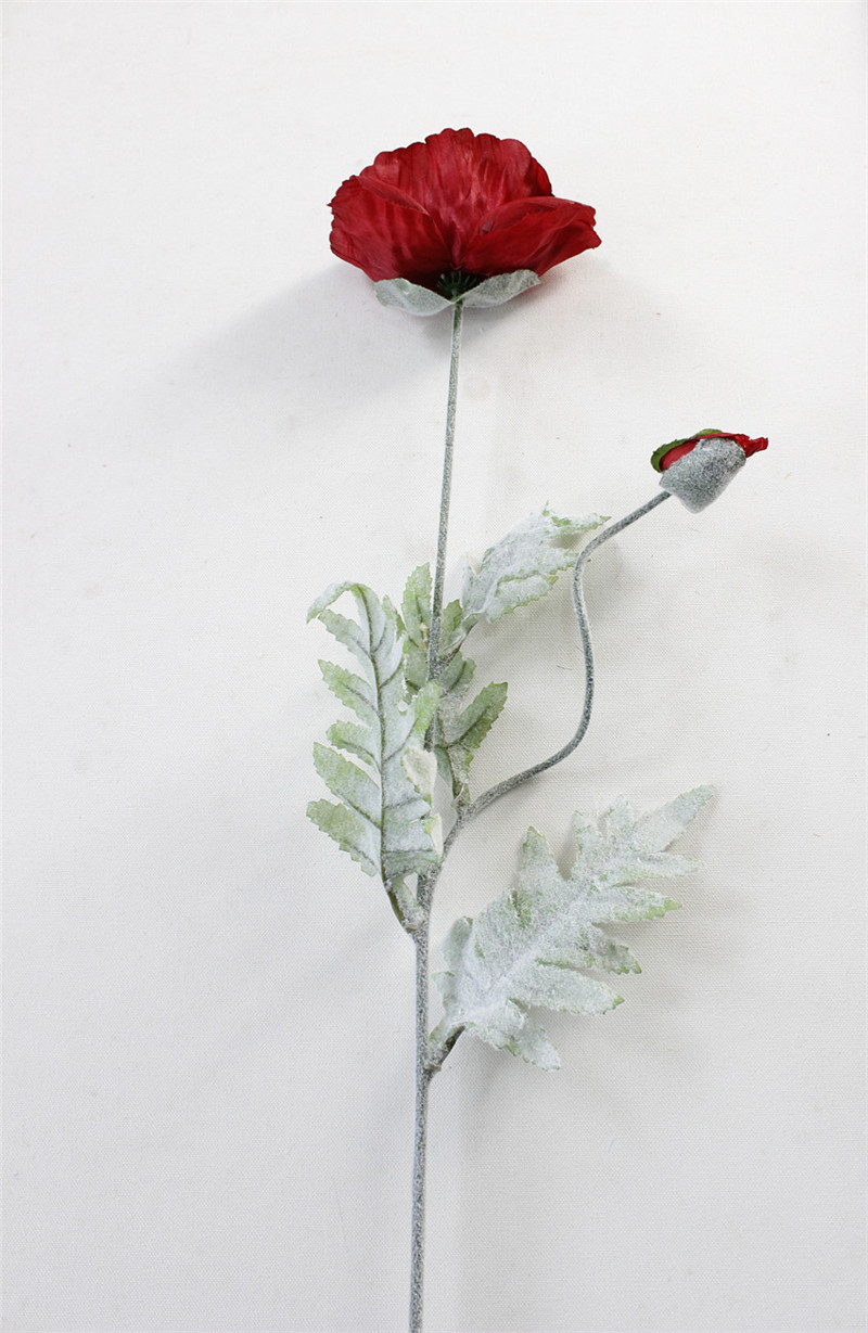 70cm wiosna 2 głowice żywy maku sztuczne kwiaty DIY ślub boże narodzenie dekoracje robić domu na imprezę kwiat z jedwabiu materiały ścienne 1 sztuk