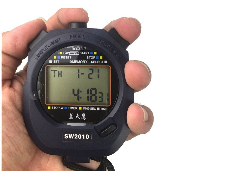 SW2010 Group Set Stopwatch Timer Sports Stopwatch Handheld Stopwatch Digital Counter Timer cronometro