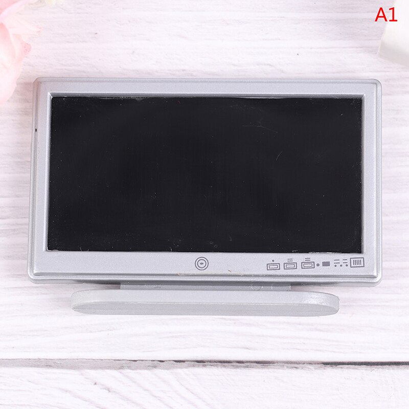 1:12 Doll House TV Remote Control Simulation Miniature Furniture Dollhouse Living Room Decoration Television Black: TV