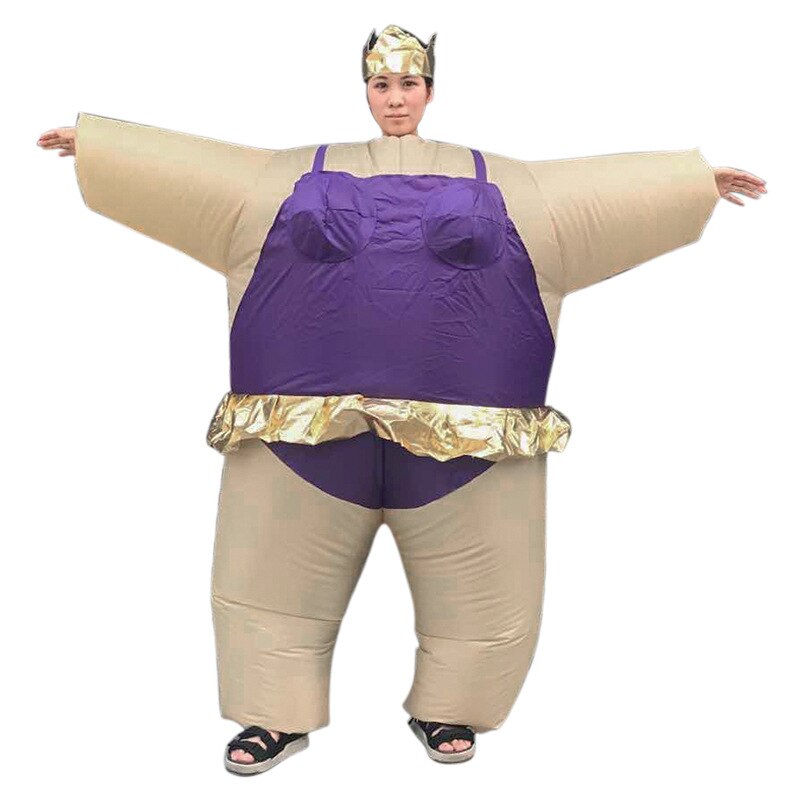 Grappige opblaasbare balletkostuums voor volwassenen, mooie dikke balletjurk, paarse opblaasbare kleding, halloween, kerstmis, volwassenen, rekwisieten, speelgoed