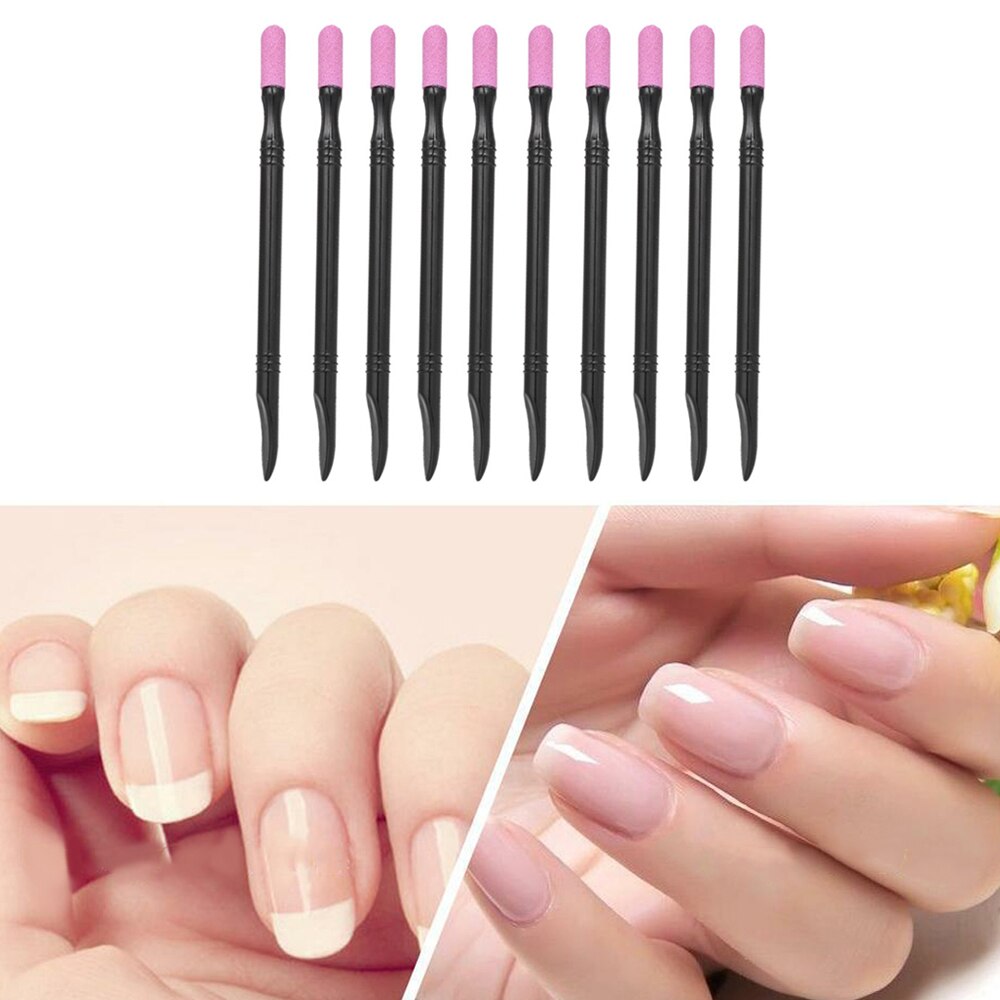 10 stuks nail art nagelriem slijppen manicure stick dode huid verwijderaar nagelverzorging polijstgereedschap