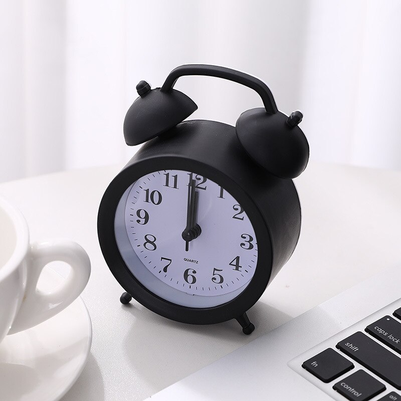 Bedroom Little Alarm Clock Students Mute Bedside Clock Cool Lazy Simple Clock CHILDREN'S Cartoon Alarm