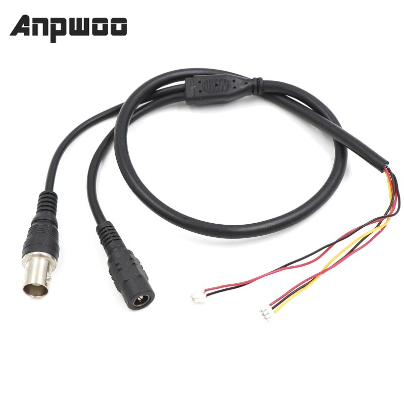 CCTV Camera 5-core Video Cable With DC Input + BNC output For CCTV Camera(3pin 1.5mm + 2pin 2.0mm)