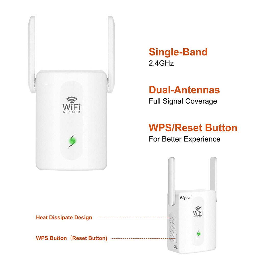 Draadloze Wifi Repeater Extender 300Mbps Wifi Versterker Lange Range Wifi Signaal Booster Ultraboost Wifi Repiter