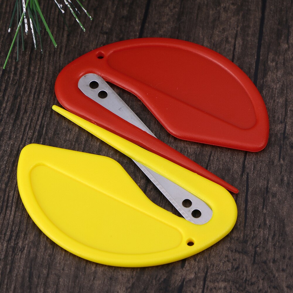 3pcs Letter Opener Envelope Slitter Mail Opener Safety Cutting Tool for Home Office (Red, White, Yellow)