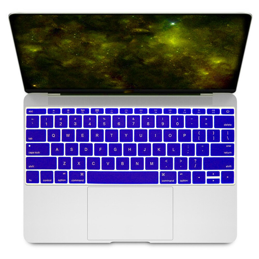Silikoni pehmeä näppäimistön kansi suoja sateenkaari värikäs iho pölytiivis apple macbook air pro retina 13 " 15 " 17 "