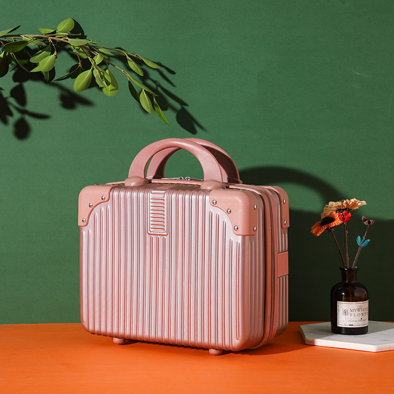 Valigia borsa cosmetica nuovo trucco professionale mini borsa di stoccaggio borsa borsa femminile signora portatile nuova alta qualità professionale: rosa oro-1
