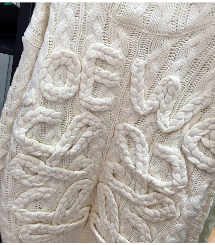 GETSPRING Vrouwen Trui Vintage Coltrui Oversized Herfst Truien Beige Lange Dames Warm Losse Winter Truien