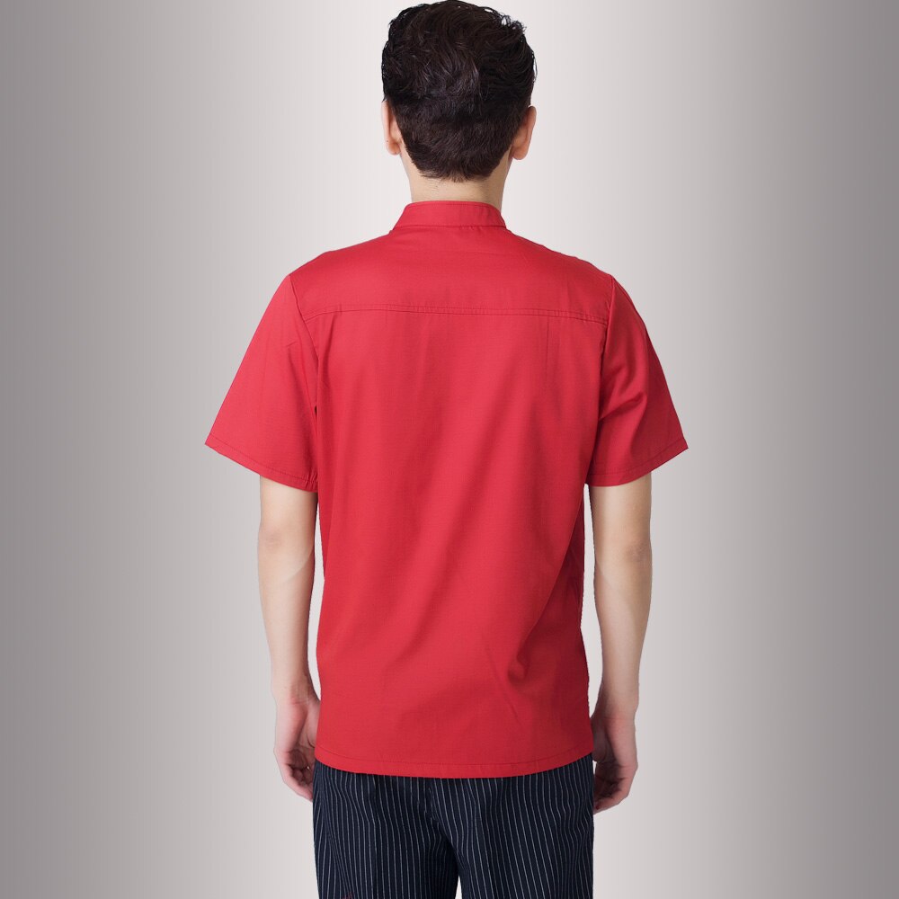 Zomer Korte Mouw Wit Chefs Jas Volwassen Keuken Werk Kleding Vrouwen & Mannen Mode Kok Jas Plus Size Chef jas B-6421