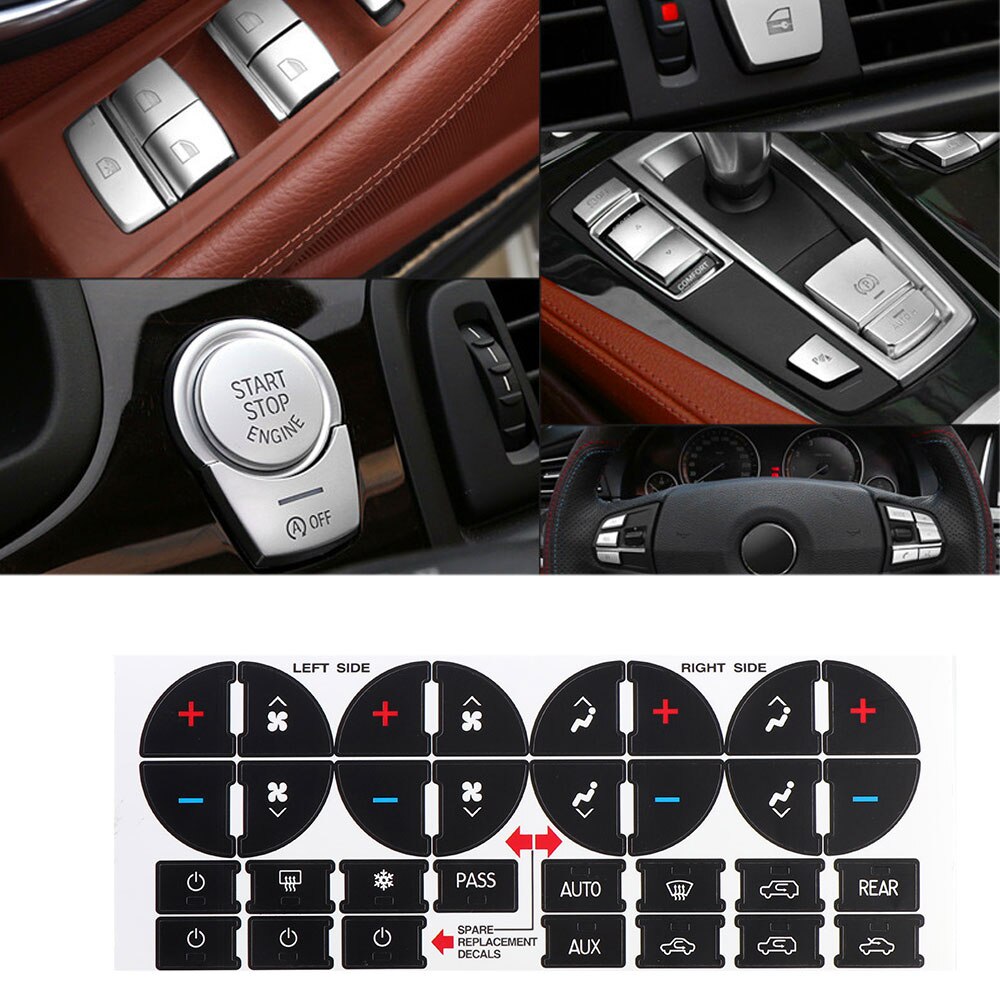 1 Pcs Ac Dash Knop Reparatie Stickers Voor Gmc Gmc Voertuigen-Fix Geruïneerd Faded Een/C Center Controles auto Styling