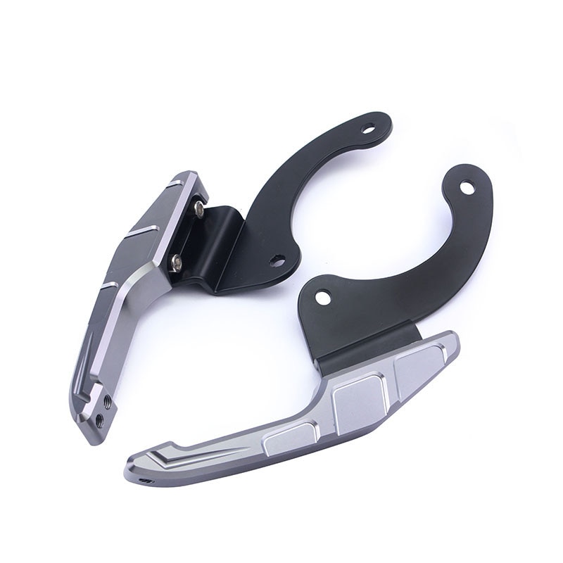 Motorcycle Tail Handrail for ZONTES ZT310R 310T CNC Personality Rear Armrest Racer Shelf handle tail fin Accessories: Double color gray
