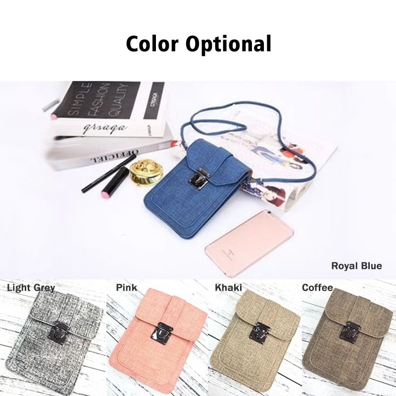 Multipurpose Vrouwen Crossbody Tassen Mini Pu Lederen Schoudertas Handtas Telefoon Portemonnee Voor Mobiele Telefoon Onder 6.3 Inch