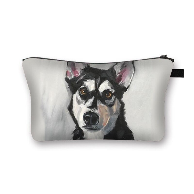 Uroczy pies z kreskówki kobieta kosmetyczka moda pani torebki na makijaż dziewczyna kosmetyczka lekka torba podróżna Organizer: shzb-dog13