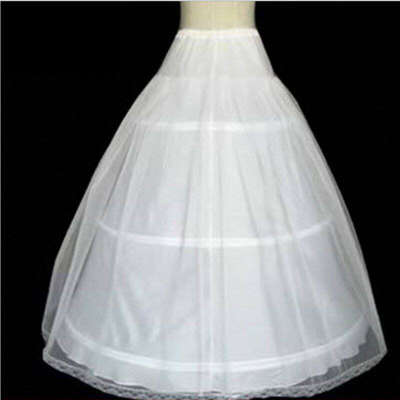 Vestido de baile de 3 aros, enaguas de crinolina completas de hueso para vestido de boda, falda, vestido para quinceañeras