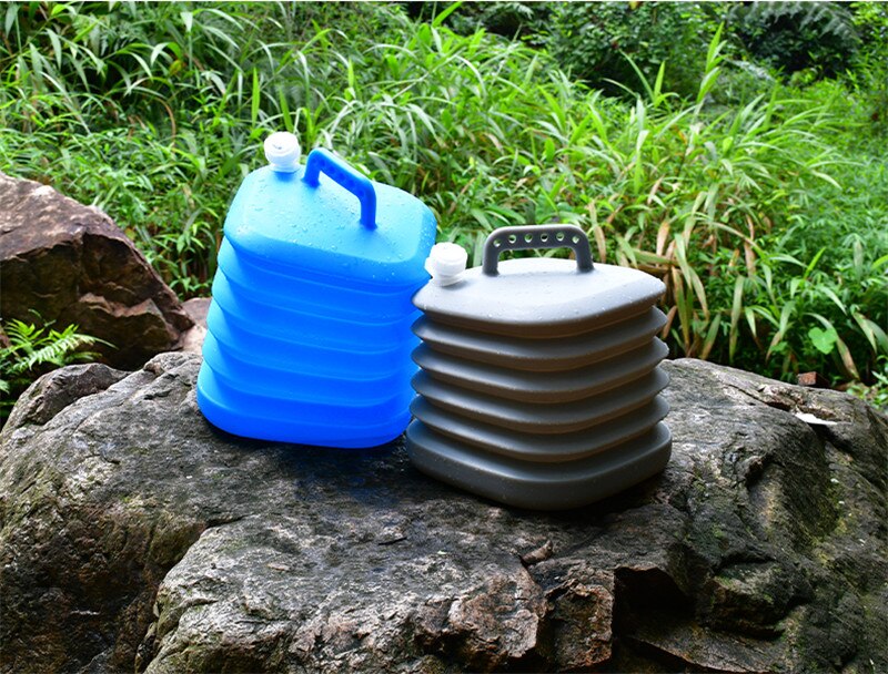 Outdoor Emmer Auto Draagbare Water Tank 14.5L Grote Capaciteit Huishoudelijke Opvouwbare Siliconen Water Opslag Emmer Auto Accessoires
