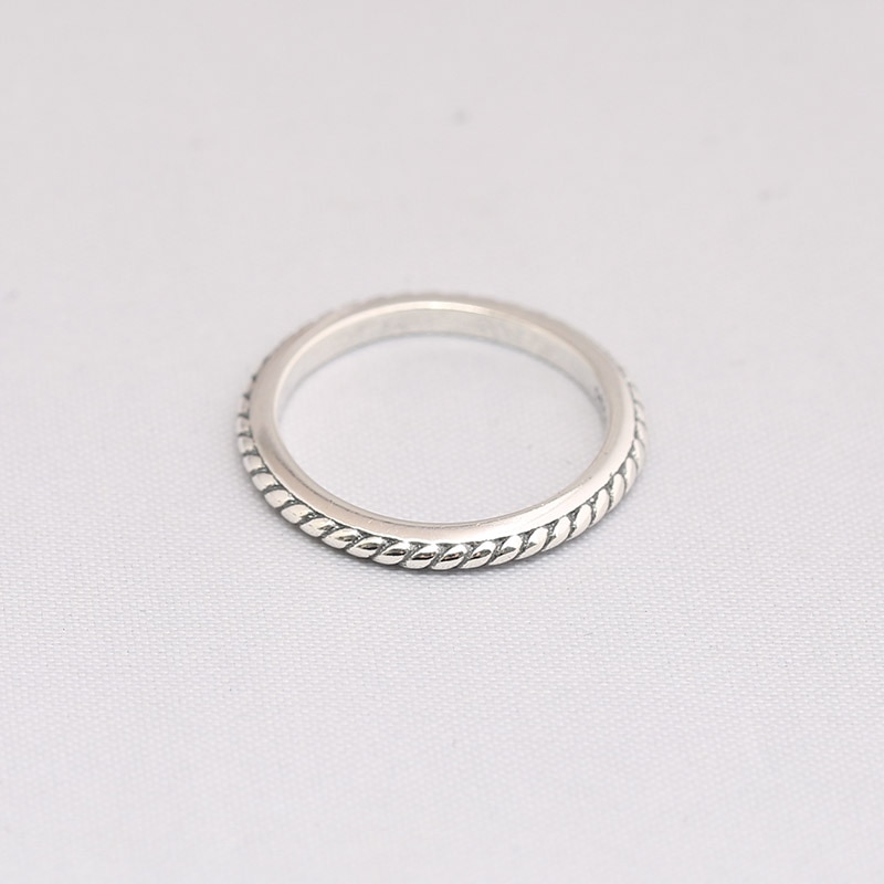 925 Sterling Zilver Half Side Lint Van Liefde Clear Cz Ring Compatibel Met Europese Sieraden