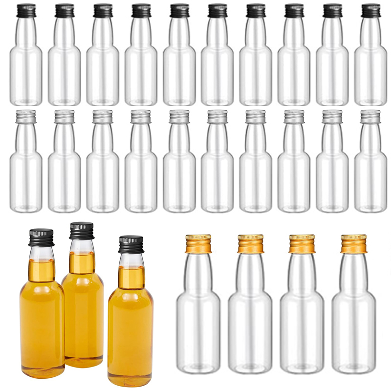 10 Uds 30ML-150ML Mini botella de licor de plástico portátil botellas de jugo contenedor de bebidas reutilizable para favores bodas fiestas favores