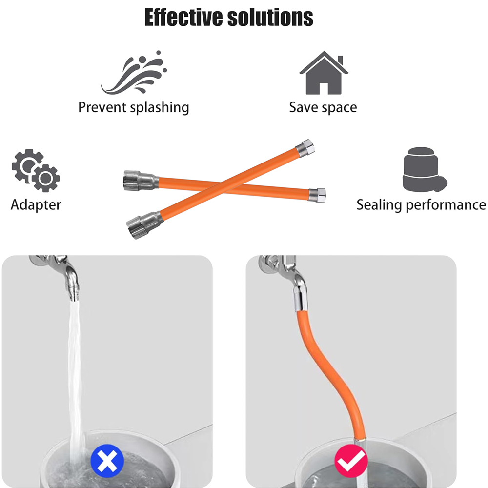 Faucet Extension Extender Bathroom Adjust Free Bending Splashproof Universal 360 Degree Extension Tube Adapter For Kitchen Sink