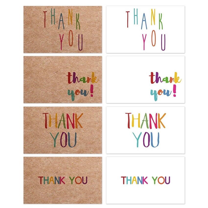 30Pcs carta Kraft colorata grazie carte etichetta per la decorazione di nozze piccola impresa dare carta regalo scuola bambini elogi carta