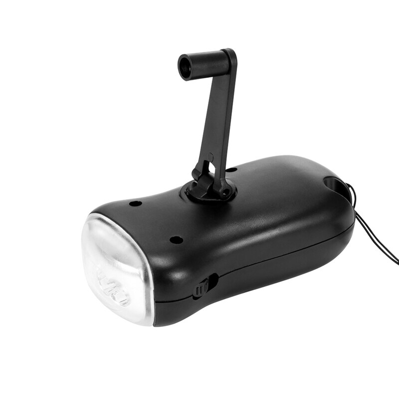 Mini Portable Hand Crank Dynamo 3 LED Hand Crank Powered Flashlight Household Outdoor Emergency Camping Torch D5QC