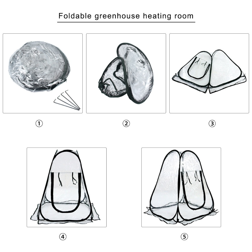 Pvc mini kas kweektent planten warme kamer tuin opvouwbare tent kweekkast kunstgras tent voor bloemen