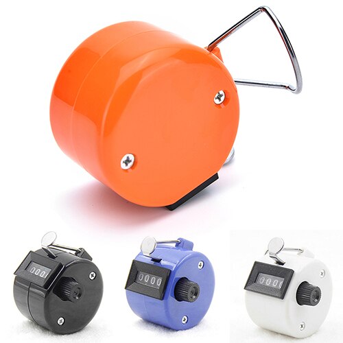 ZLinKJ 4 Digit Plastic Portable Convenient Metal Hand Held Tally Counter Manual Clicker Number Counting