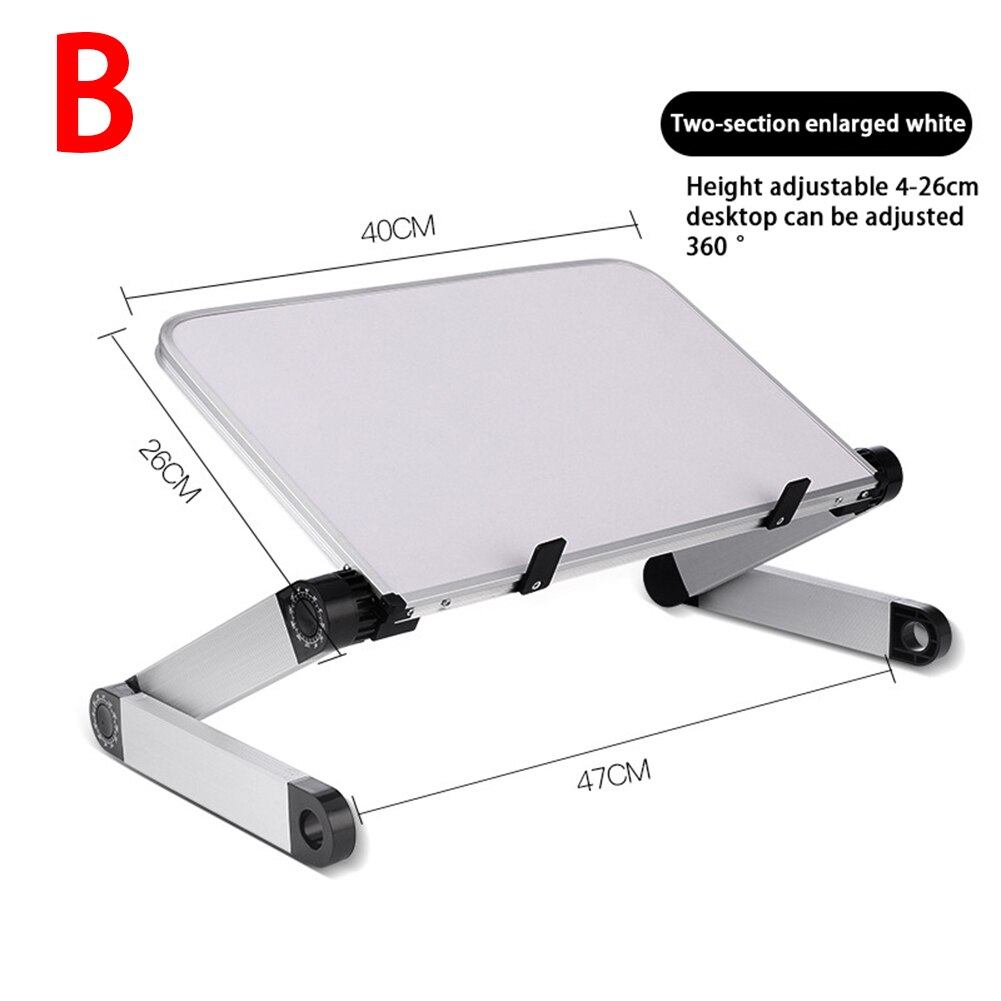 Adjustable Laptop Stand Computer Desk Tablet Notebook Holder Desk Bracket Standing PUO88: White B