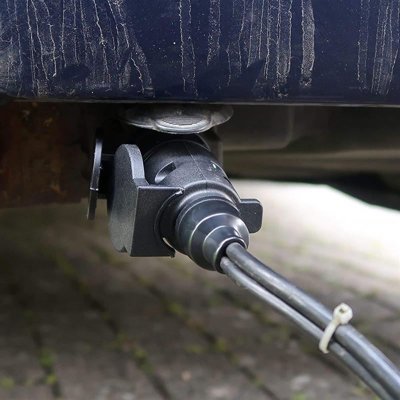 2pcs 12V 7 Pin Trailer Adapter Socket Truck Interface Socket with EU Plug