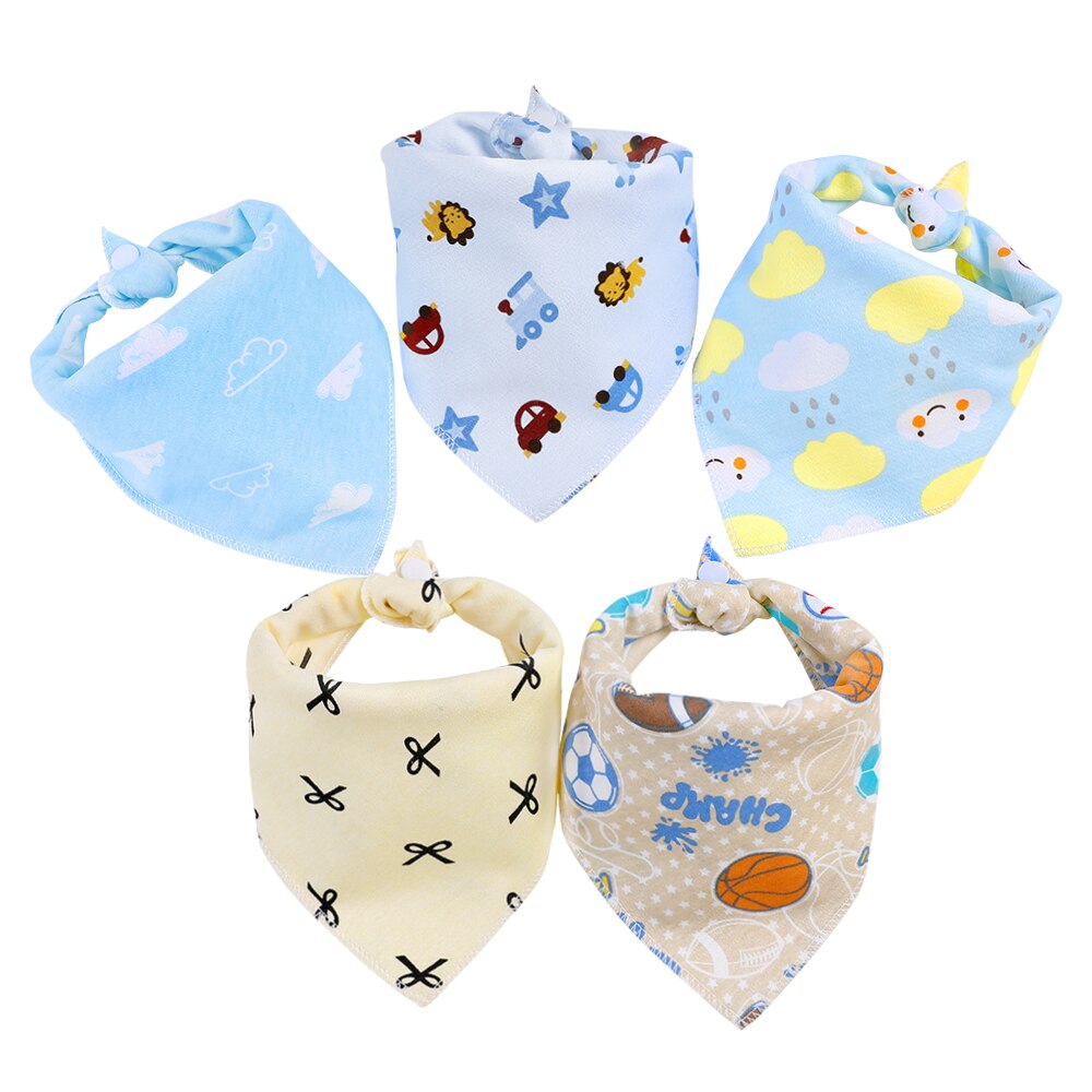 Civarua Kids 5 Stks/partij Baby Bandana Kwijlen Slabbetjes 100% Biologisch Katoen Slabbetjes Voor Jongens & Meisjes, super Zachte Absorberende Feeding Slabbetjes: SK0013
