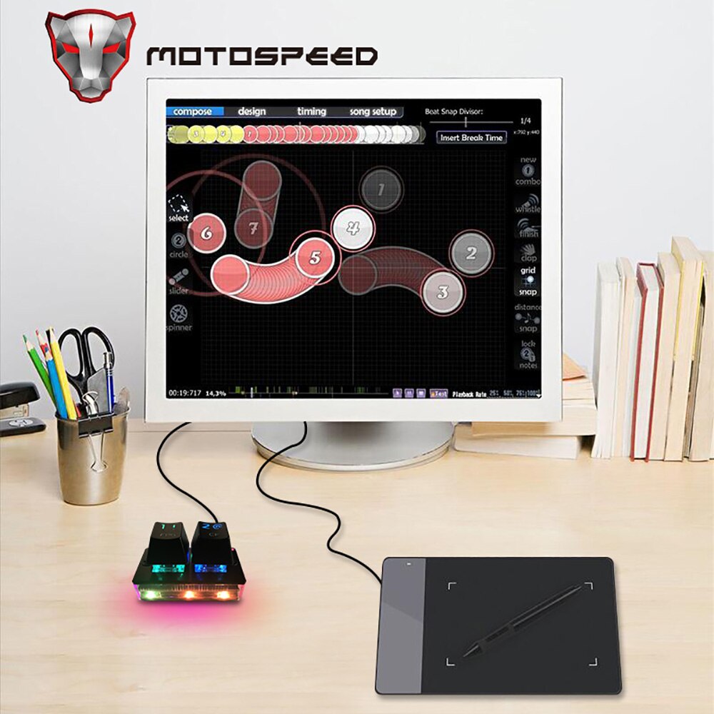 Motospeed  k2 mekanisk tastatur osu spilltastaturer swap bærbart minitastatur rgb bakgrunnsbelysning avtagbar tastaturhette