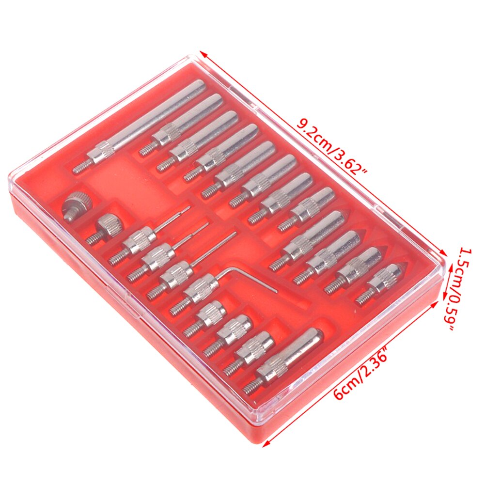 22pcs/set Thread Accessories Tip Probe High Speed Steel Tool Measuring Pin Dial Indicator Curved Test Taper Instruments Pointed