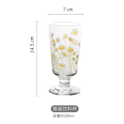 Taza De Cristal con forma De flor De café, vaso De Cristal con De leche coreana, para helado De té, postre, gazen, Cristal, cocina, DE50BL: style 2