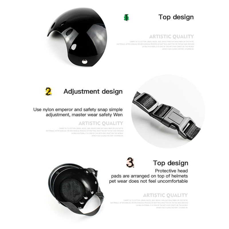 Huisdier Veiligheid Pak Motorfiets Hond Helm Uv-bescherming Doggy Zonnebril Cool Pet Hoed Veiligheidshelm Plastic Riding Cap