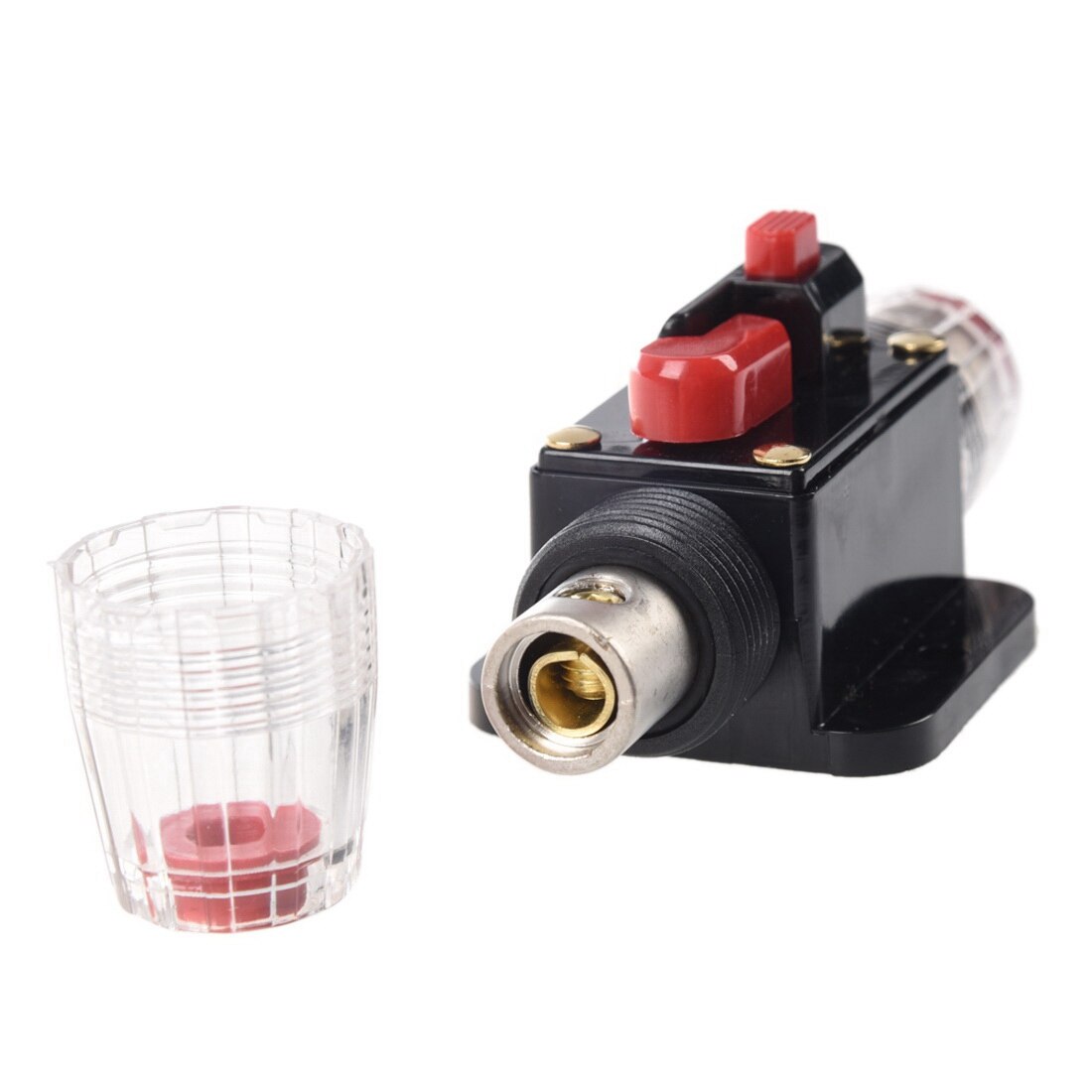 2x 40A/20A Car Audio Inline Circuit Breaker Fuse Holder 12V-24V System Protection Black