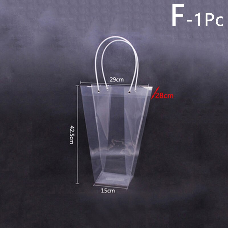 Transparante Pp Bloem Mand Waterdichte Bloem Verpakking Bloem Vouwen Handtas: F