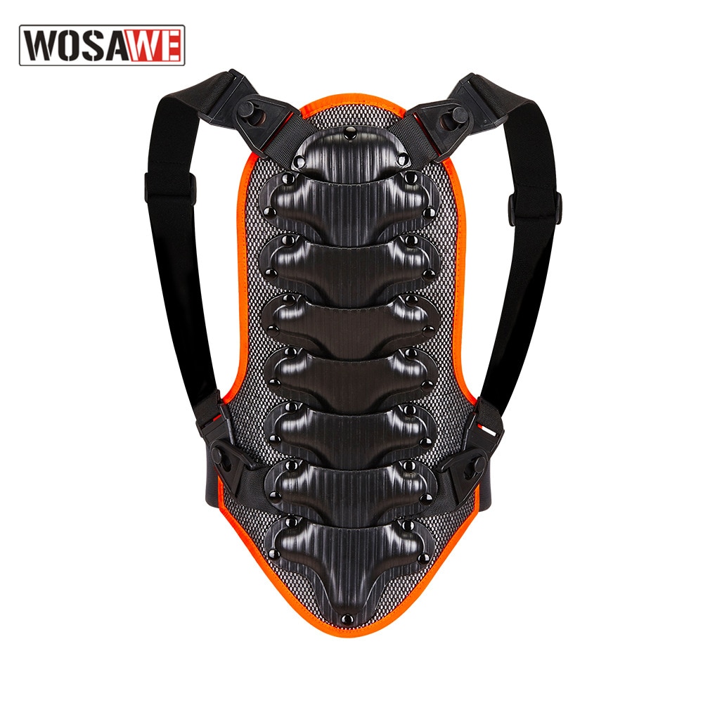 Wosawe colete infantil esportivo, protetor corta-vento para costas snowboard skate ski suporte corporal colete infantil mtb
