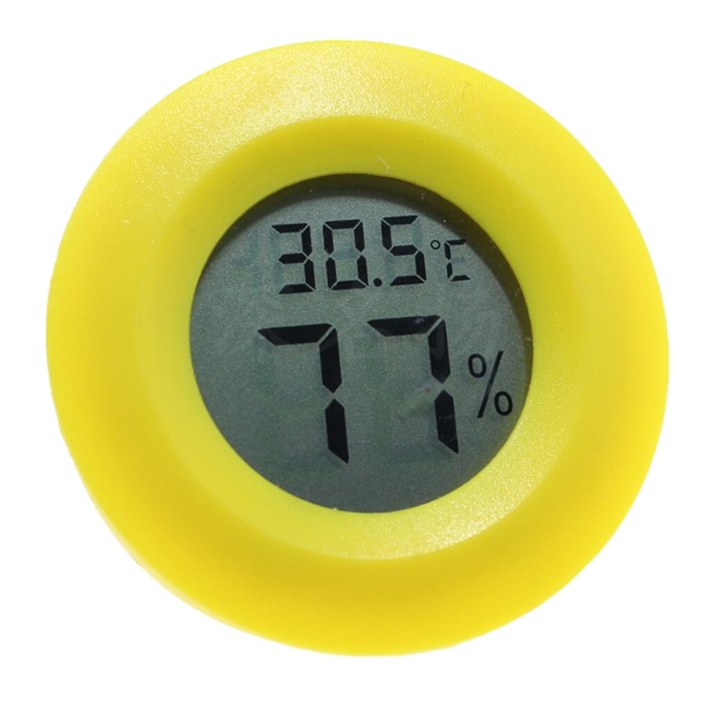 Hygromètre rond d'humidité de thermomètre pour les Terrariums de réservoir de serpents de Reptile: Yellow